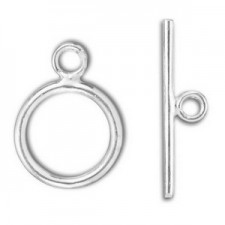 Metal Toggle clasp 14x4.5mm Silver